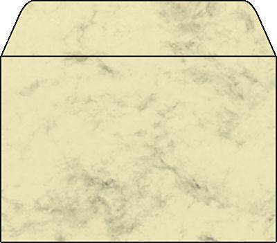 Sigel Umschläge marmoriert/DU009 C6 Marmor grau gummiert 90 g/qm Inh.25