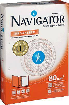 Kopierpapier Organizer A4 80g/qm 2-fach gelocht VE=500 Blatt weiß