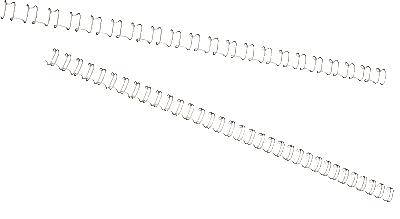 Drahtbinderücken 21 Ringe 6mm silber VE=100 Stück