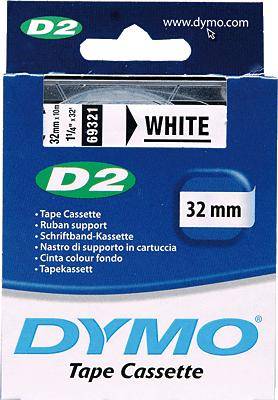 DYMO 69321 Schriftband   Bandfarbe: Weiß  32 mm 10 m