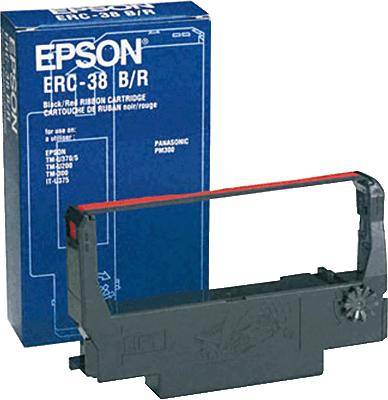 Epson Farbband 446712 Original ERC38BR Passend für Geräte des Herstellers: Epson Schwarz, Rot 1 St.