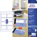 Avery-Zweckform C32015-25 Bedruckbare Visitenkarten, glatte Kanten 85 x 54mm Weiß 200 St. Papierformat: DIN A4
