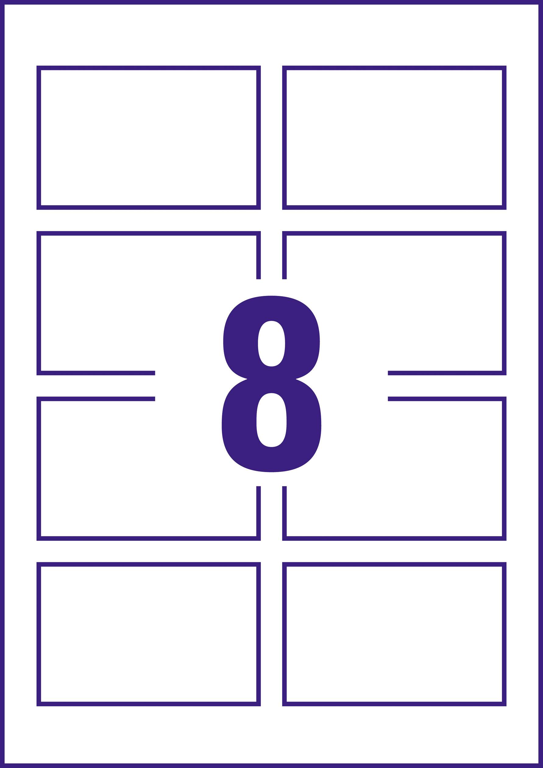 Avery-Zweckform C32028-25 Bedruckbare Visitenkarten, glatte Kanten 85 x 54 mm Weiß 200 St.