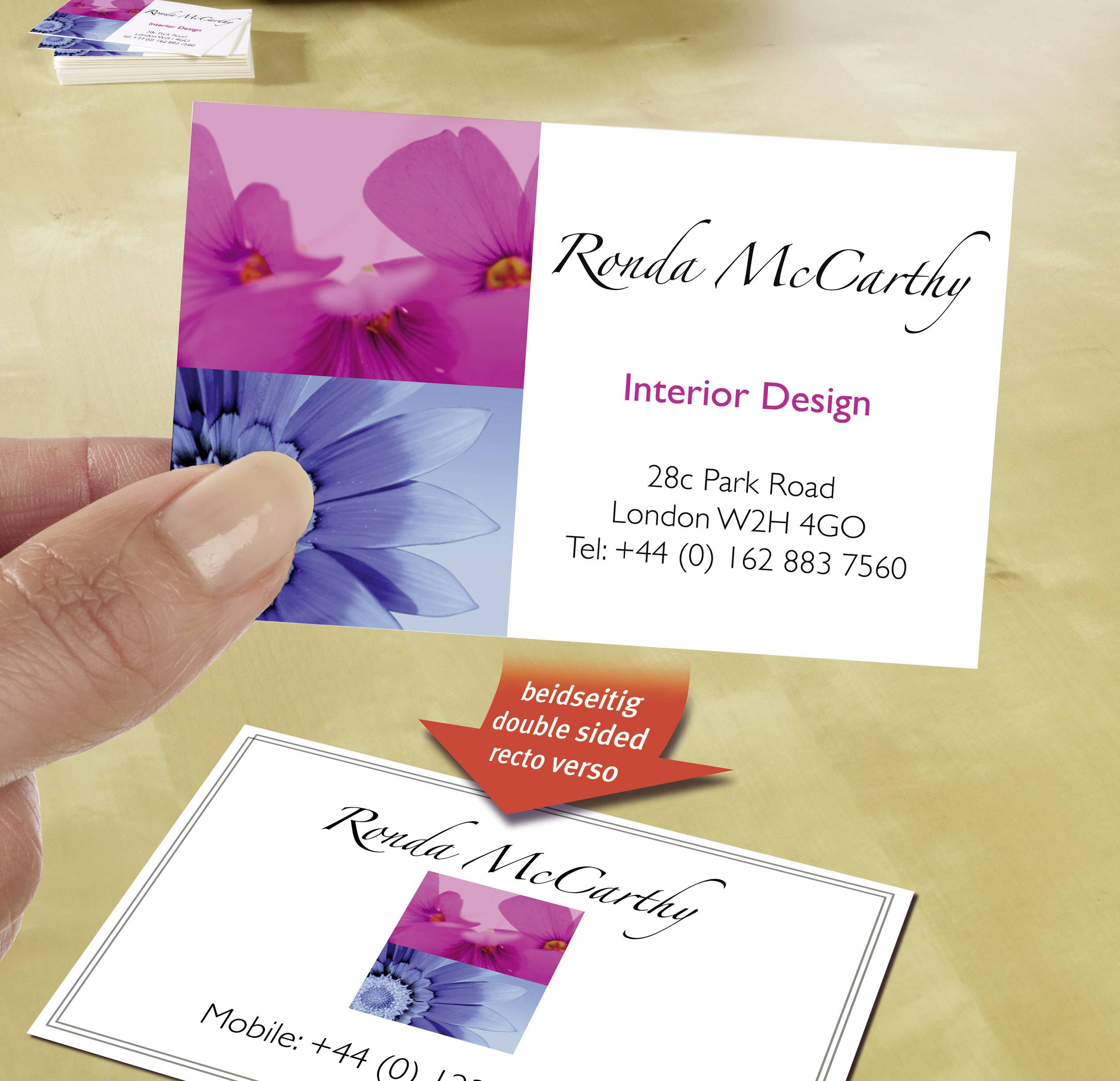 Avery-Zweckform C32028-25 Bedruckbare Visitenkarten, glatte Kanten 85 x 54 mm Weiß 200 St.