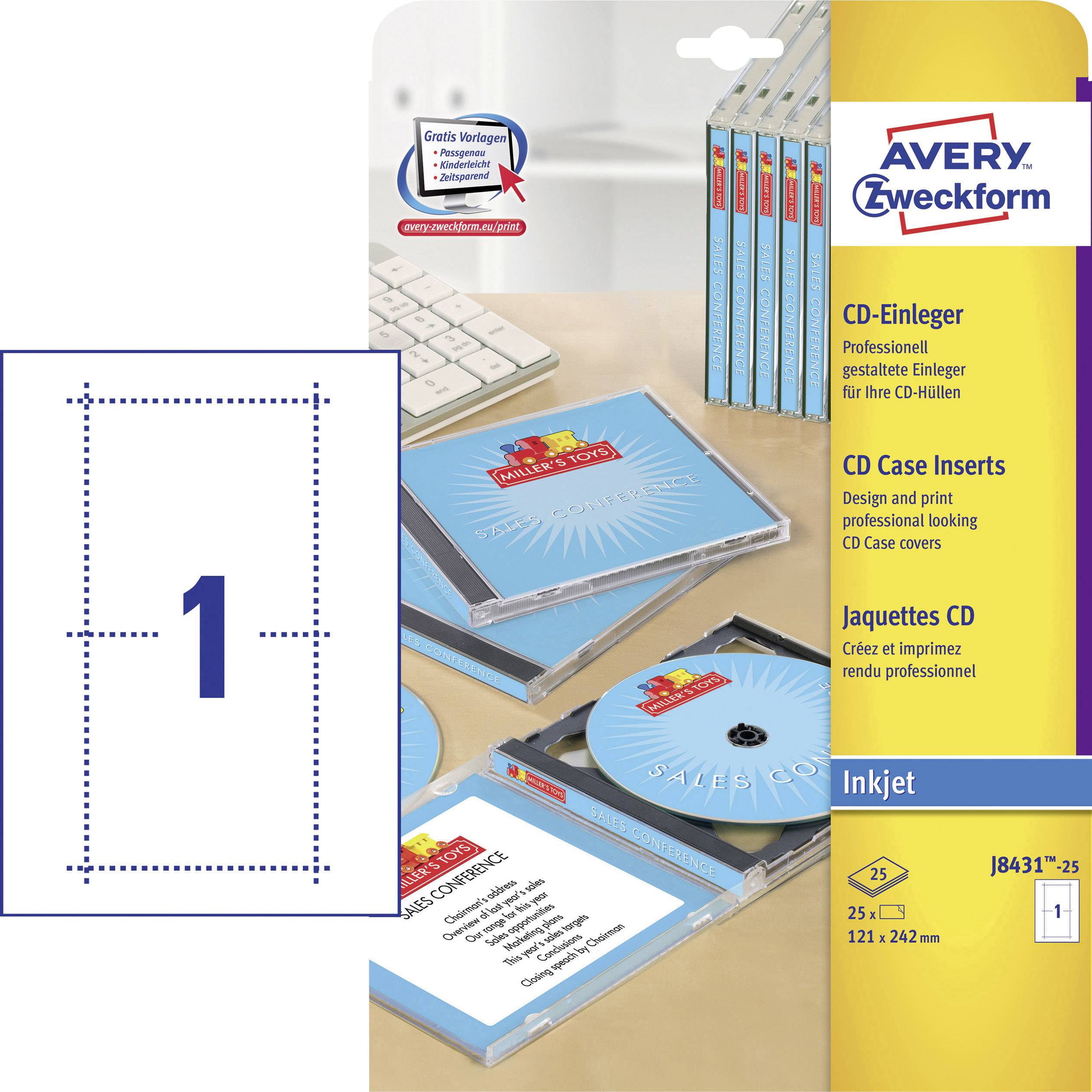 CD-Einleger 121x242mm VE=25 Stück