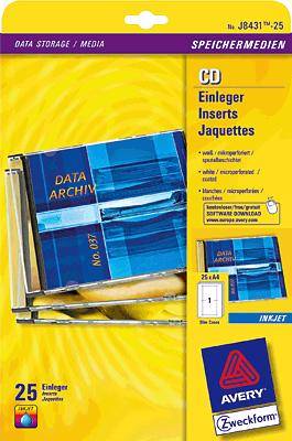CD-Einleger 121x242mm VE=25 Stück