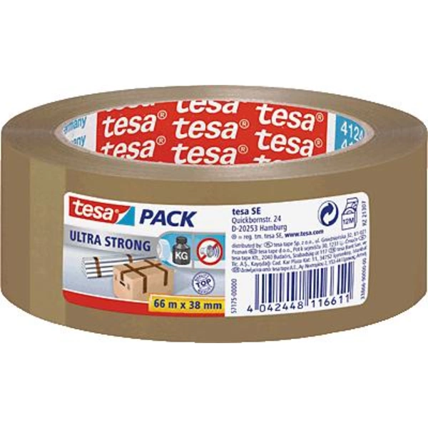 TESA ULTRA STRONG 57175-00000-02 Packband tesapack® Braun (L x B) 66m x 38mm 1St. TESA ULTRA STRONG 57175-00000-02 Packband tesapack® Braun (L x B) 66m x 38mm 1St.