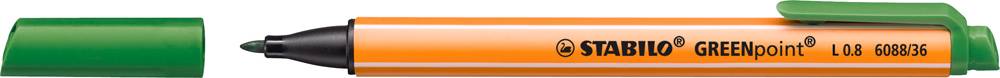 Stabilo Faserschreiber GREENpoint/6088/36 0,8 mm grün