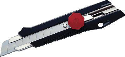 Cutter Klinge 18mm schwarz/rot Metallführung