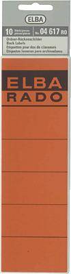 Ordnerrückenschild für Elba selbstklebend kurz/breit VE=10 Stück rot