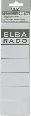 Ordnerrückenschild für Elba selbstklebend kurz/breit VE=10 Stück weiß