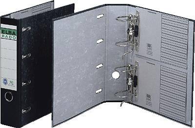 Elba Doppelordner rado/10409SW 2 x A5 quer schwarz