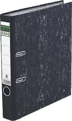 Elba Ordner rado DIN A4 Rückenbreite: 50 mm Schwarz Wolkenmarmor 2 Bügel 10404SW