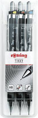 rotring Tikky Feinminenstift 3er Set schwarz/S0801310 0,35 + 0,50 + 0,70