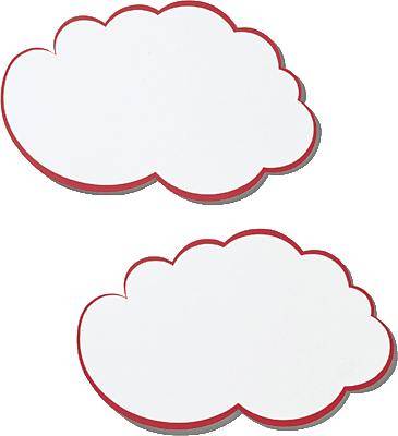 FRANKEN Moderations-Wolken/UMZWG 37x62cm weiß/rot Inh.20