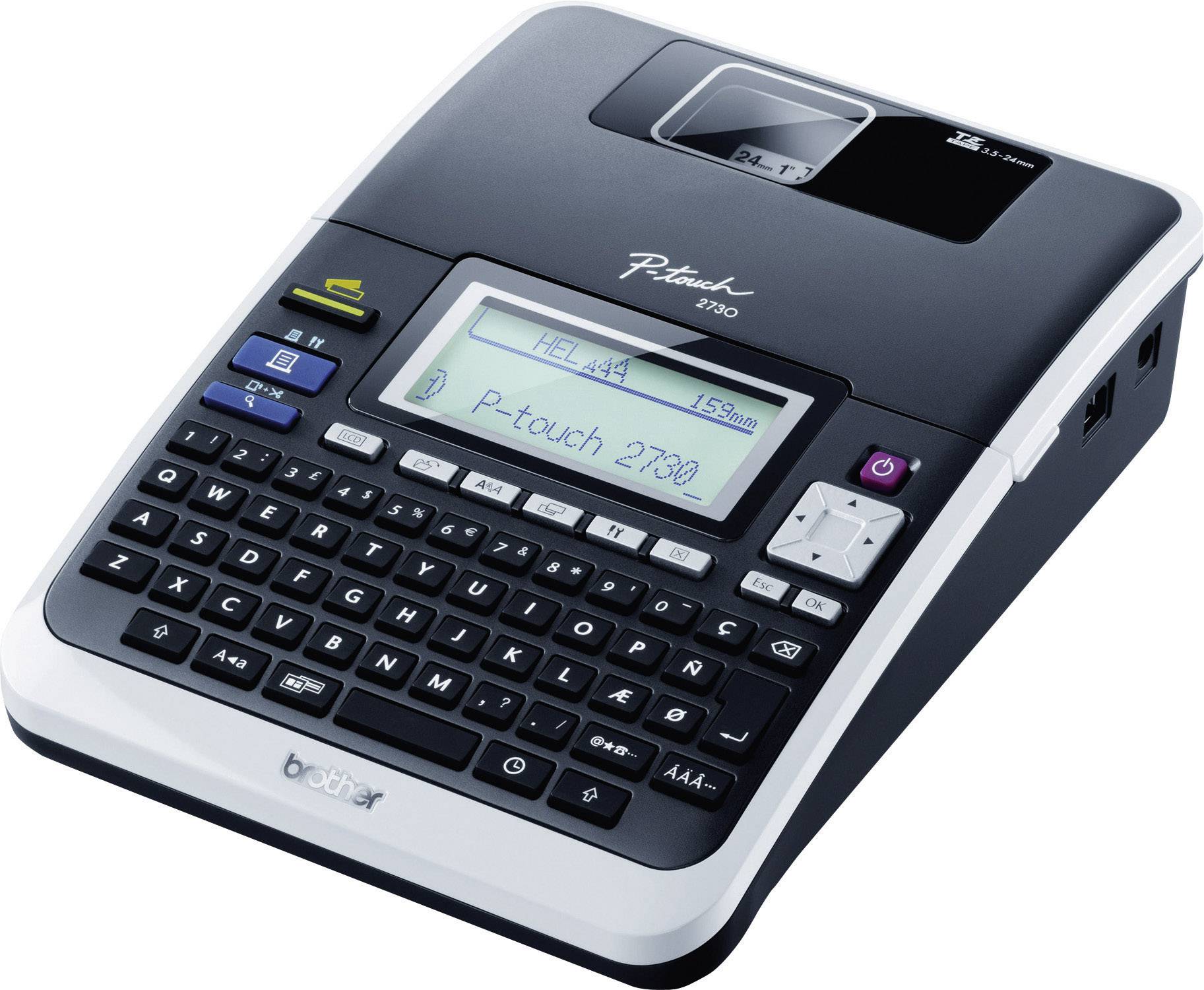 Brother P-touch 2730VP Koffer-Set Beschriftungsgerät Geeignet für Schriftband: TZe 3.5 mm, 6 mm, 9 mm, 12 mm, 18 mm, 24 mm