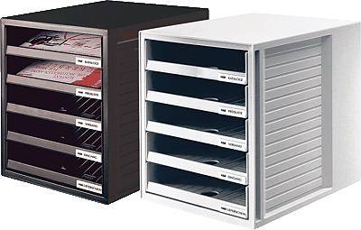 HAN 1401-11 Schubladenbox Lichtgrau DIN A4 Anzahl der Schubfächer: 5