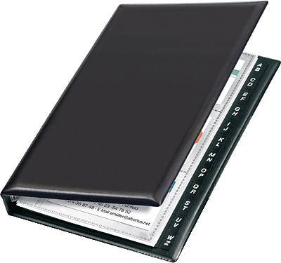 Veloflex Visitenkarten-Ringbuch Silver/4155590 DIN A5 grau geschäumte Folie