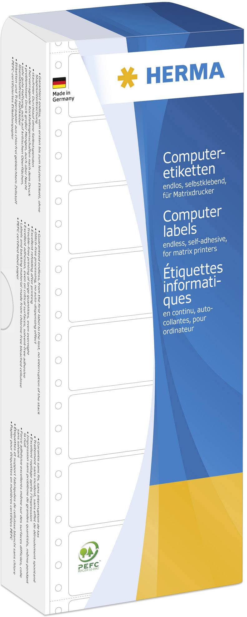 HERMA Computeretiketten endlos, 101,6 x 48,4 mm, 1-bahnig