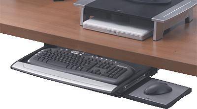 Fellowes 8031201 Tastatur-Untertischeinschub Schwarz, Silber