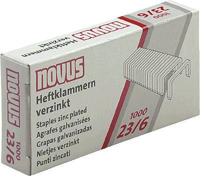 NOVUS Heftklammer 23/6 042-0039 verzinkt 1.000 St./Pack.