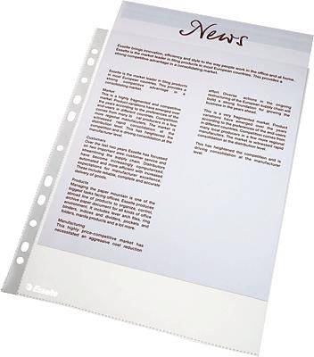 Esselte Prospekthüllen A4, genarbt/56171 40 my Farblos Inh.100