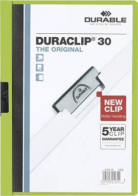 Durable Klemmmappe DURACLIP 30 DIN A4 Grün