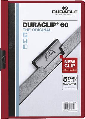 Durable DURACLIP 60 220931 DIN A4 Aubergine