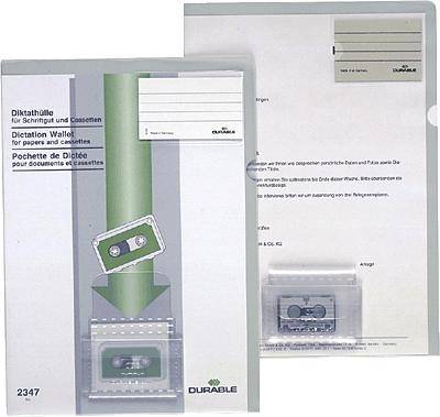 DURABLE Diktathüllen, DIN A4, aus Kunststoff, beige (9234716)