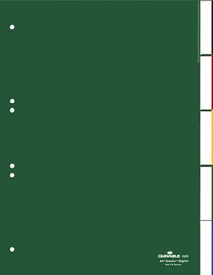 Durable Kunststoffregister Blanco/6220-05 DIN A4 hoch grün 5-teilig