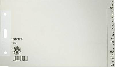 Leitz Register 12060085 A-Z DIN A5 24x14cm 20teilig Papier grau