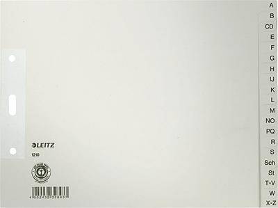 Leitz Papierregister A-Z/1210-85 240x180mm grau 100g/qm
