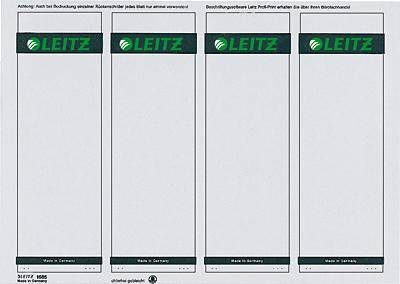 Leitz Ordner-Etiketten 1685-20-85 61 x 191 mm Papier Grau Permanent haftend 100 St.