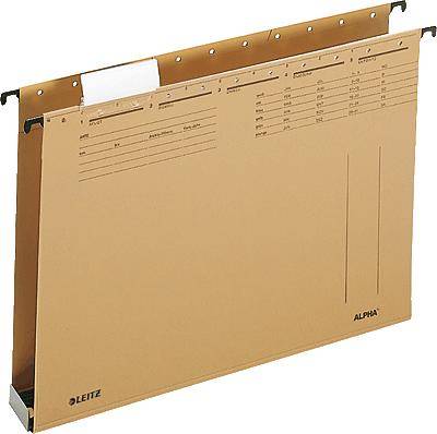 Leitz ALPHA Hängesammler/1942-00-00 4,0cm naturbraun 320g/qm