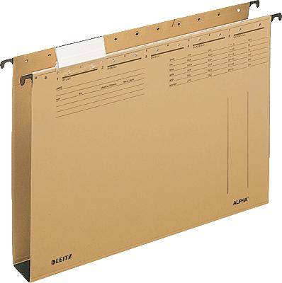 Leitz ALPHA Hängesammler/1947-00-00 4,0cm naturbraun 320g/qm