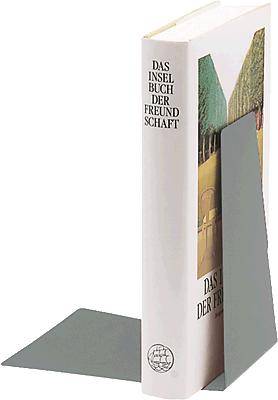 Buchstütze 125x145x140mm Metall grau