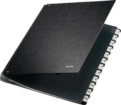 Leitz Pultordner/5812-00-95 270x345mm für:A4 schwarz 1-12