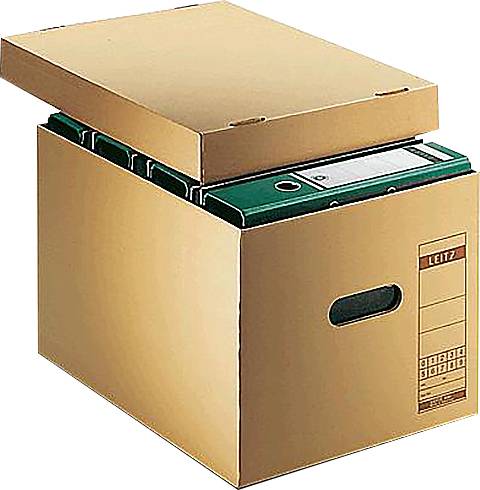 Leitz Archivbox 6081-00-00 340 mm x 275 mm x 455 mm Wellpappe Naturbraun 1 St.