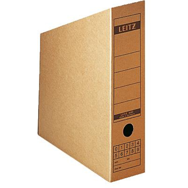 Leitz Carton d'archives 6083-00-00 80 mm x 320 mm x 265 mm carton ondulé marron incolore 1 pc(s)