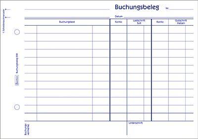 Zweckform Buchungsbeleg/308 DIN A5 quer weiß Inh.50 Blatt