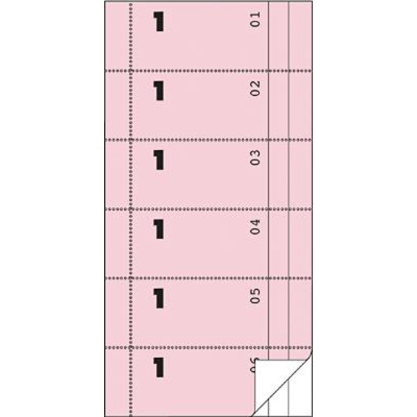 Zweckform Bonbücher/831 105x198 mm rosa/weiß Inh.2x50 Blatt