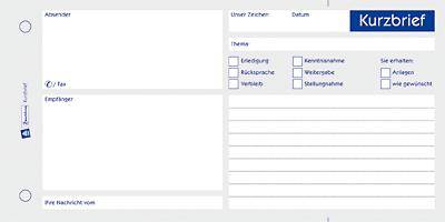 Avery Zweckform 1020 Kurzbriefe, 1/3 DIN A4 quer, weiß, 100 Blatt
