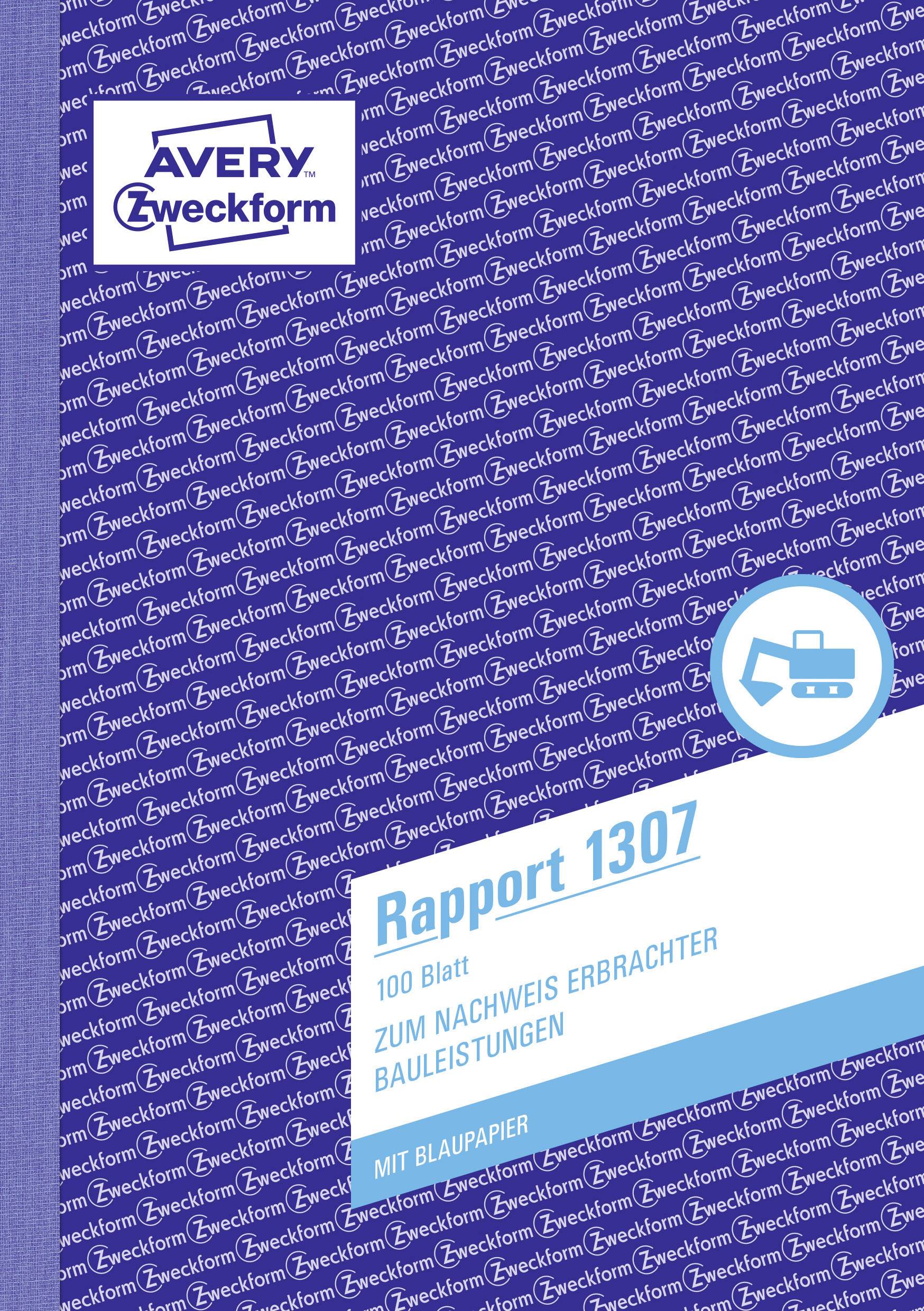 Avery Zweckform 1307 Rapport, A5, mit Blaupapier, 100 Blatt