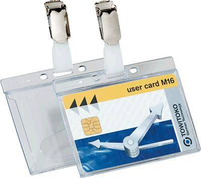 Durable 800519 Ausweishalter (B x H) 85 mm x 54 mm kombinierbar mit Clip, kombinierbar mit Textilband, kombinierbar mit Jojo 25 St.