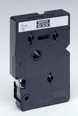 Brother Schriftband TC TC-395 Bandfarbe: Schwarz Schriftfarbe:Weiß 9mm 7.7m