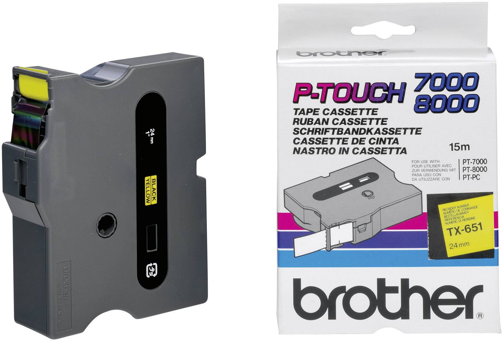 brother TX-Tape TX-651 Schriftbandkassette, Bandbreite: 24mm (58022258)