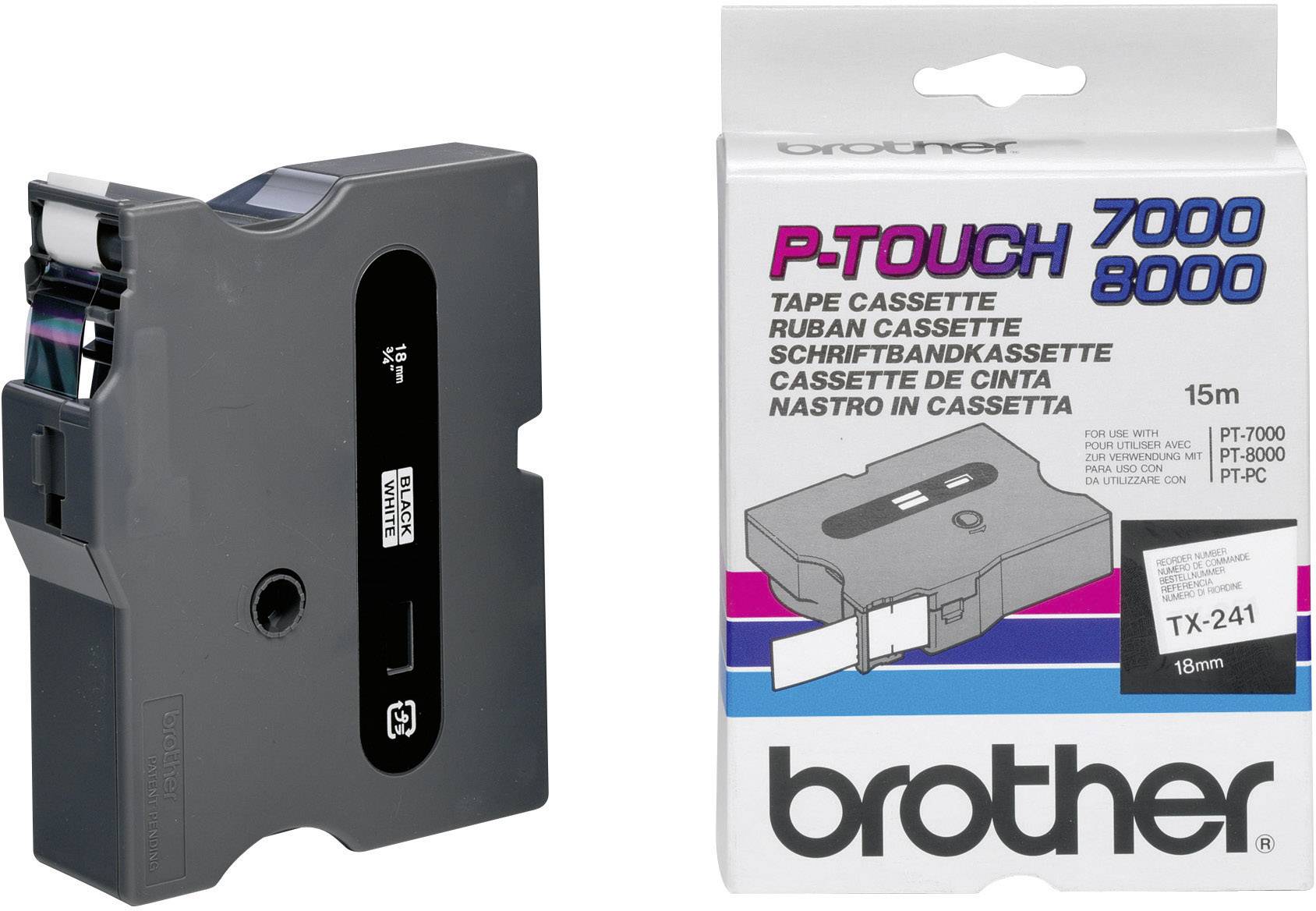 brother TX-Tape TX-241 Schriftbandkassette, Bandbreite: 18mm (58022271)