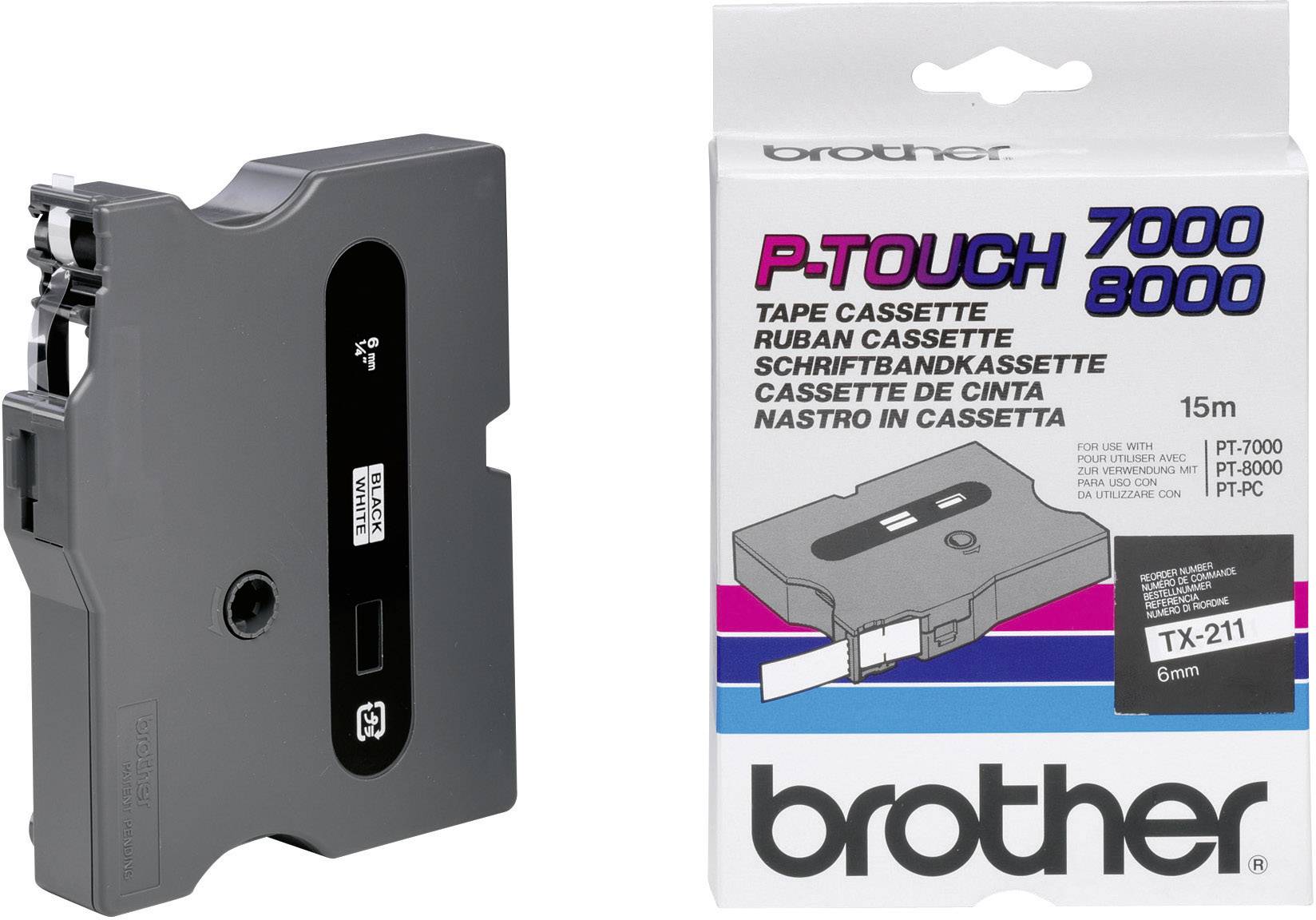 brother TX-Tape TX-211 Schriftbandkassette, Bandbreite: 6 mm (58022311)