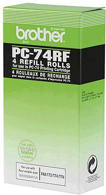 Brother Thermotransfer-Rolle Fax Original 144 Seiten Schwarz 4 St. PC74-RF PC74RF