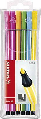 Fasermaler pen 68 Etui mit 6 Neonfarben